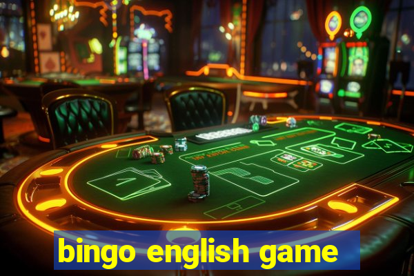 bingo english game