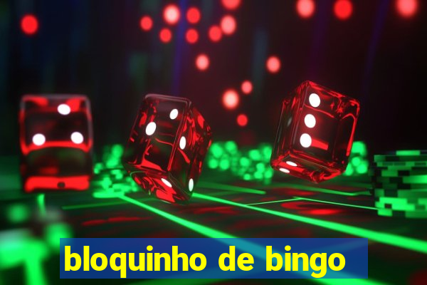 bloquinho de bingo