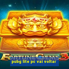 pubg lite pc vai voltar