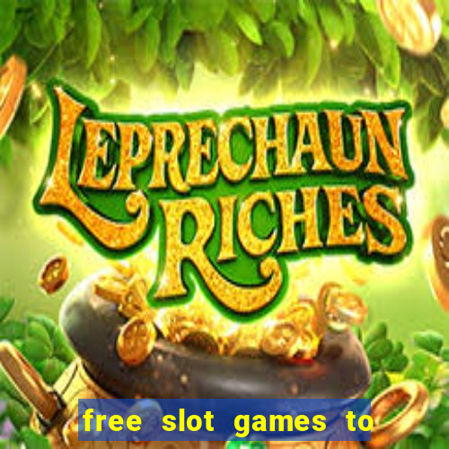 free slot games to win real money