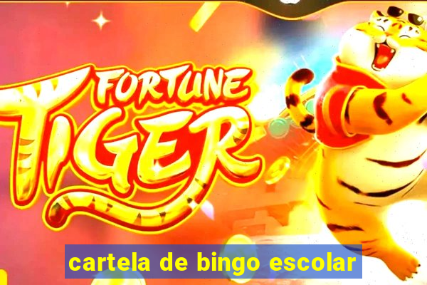 cartela de bingo escolar