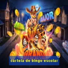 cartela de bingo escolar