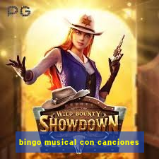 bingo musical con canciones