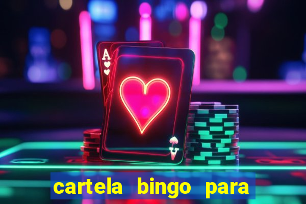 cartela bingo para cha de cozinha imprimir gratis