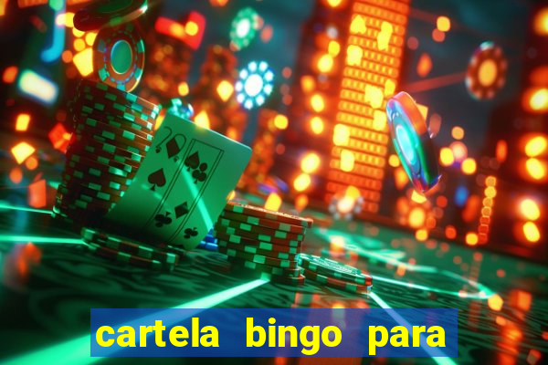 cartela bingo para cha de cozinha imprimir gratis