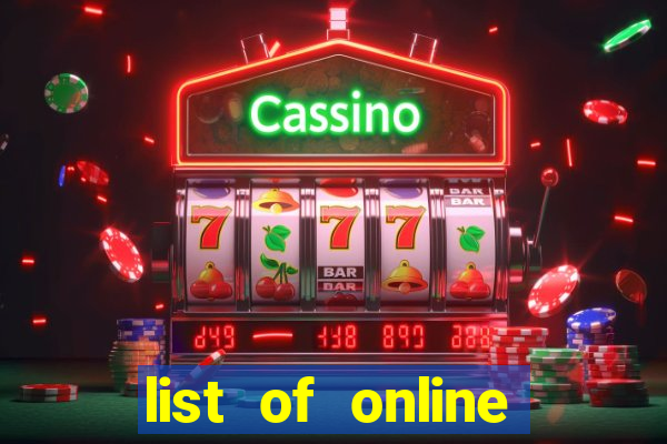 list of online slot sites