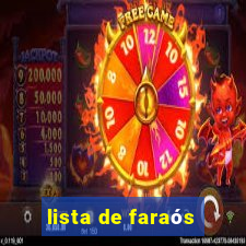 lista de faraós