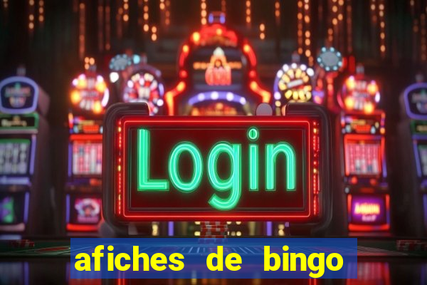 afiches de bingo para editar