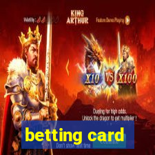 betting card