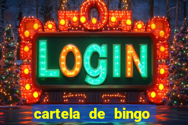 cartela de bingo pra imprimir