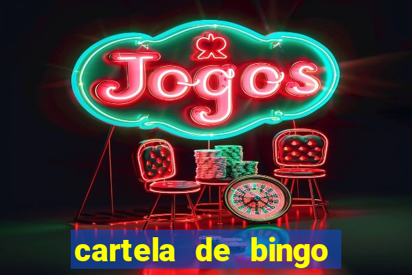 cartela de bingo pra imprimir