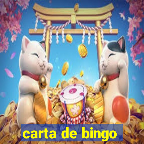 carta de bingo