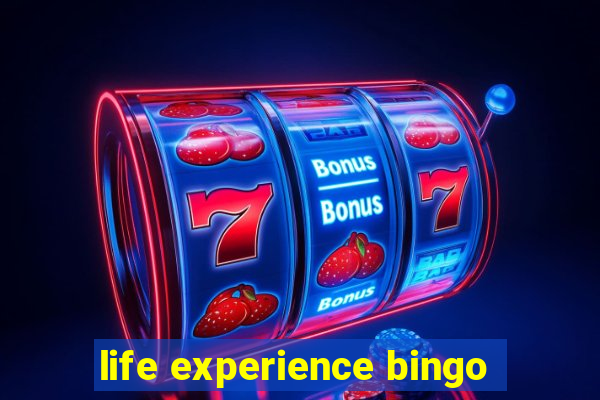 life experience bingo