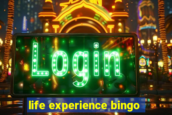 life experience bingo