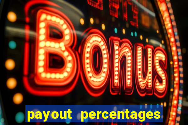 payout percentages of slot machines