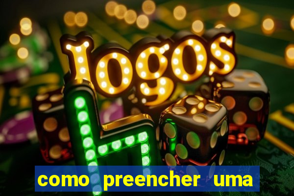 como preencher uma cartela de bingo