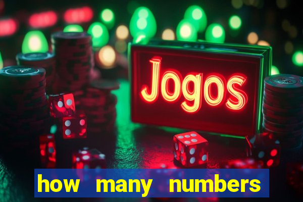 how many numbers in bingo