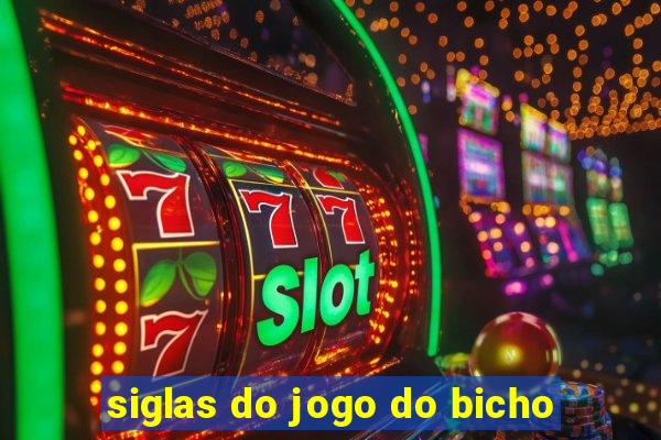 siglas do jogo do bicho