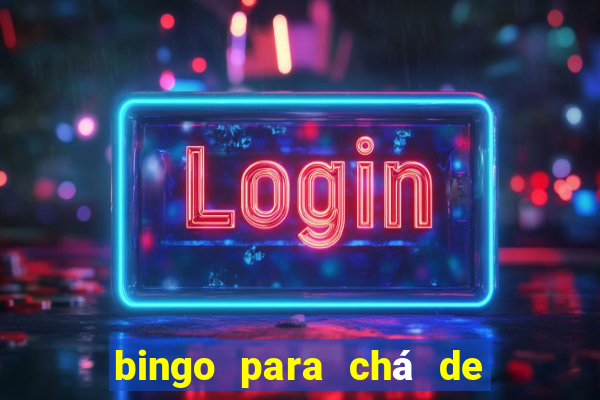 bingo para chá de bebê para imprimir grátis