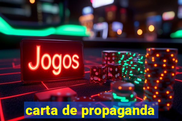 carta de propaganda