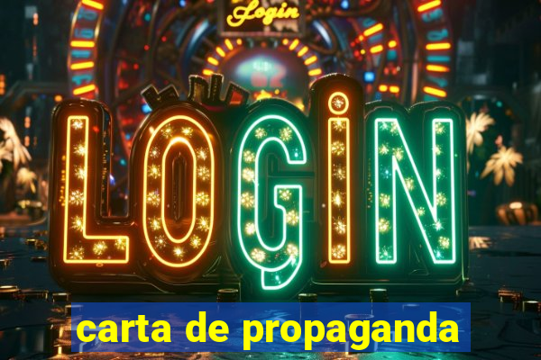 carta de propaganda