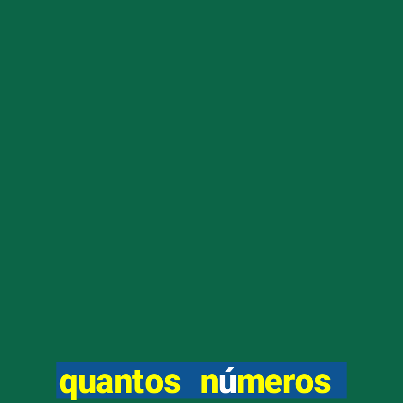 quantos números tem numa cartela de bingo