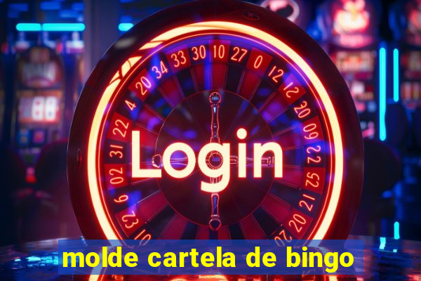 molde cartela de bingo