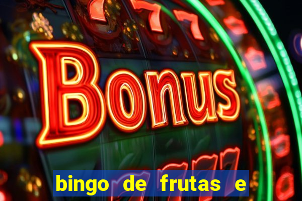 bingo de frutas e legumes para imprimir