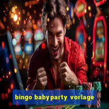 bingo babyparty vorlage