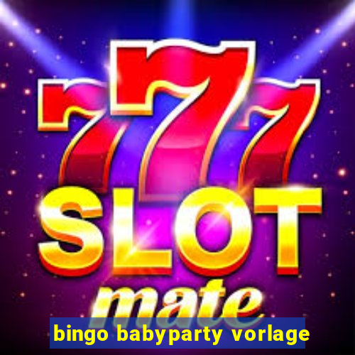 bingo babyparty vorlage