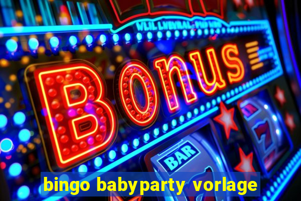 bingo babyparty vorlage