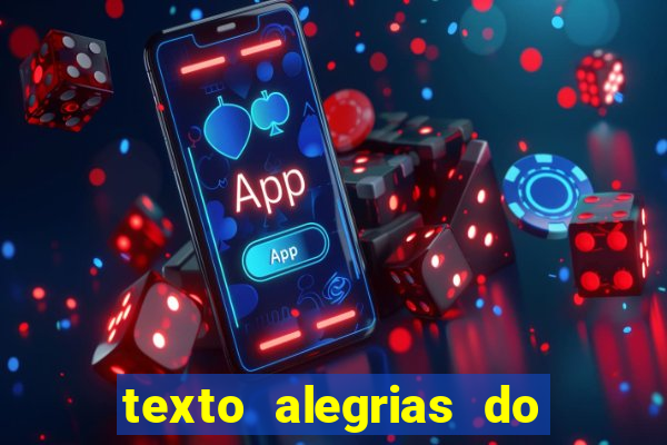 texto alegrias do natal com interpretação e gabarito