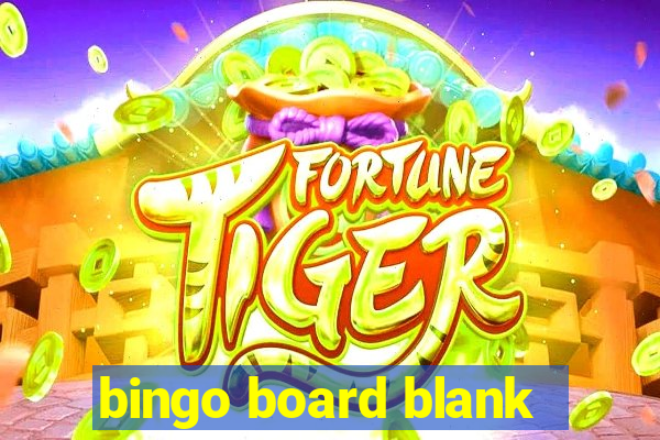 bingo board blank