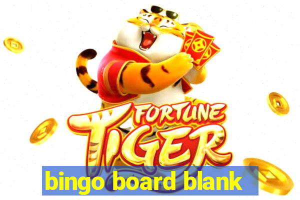 bingo board blank