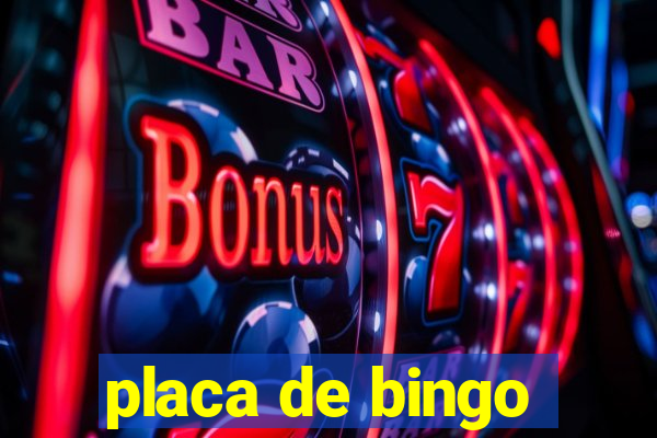 placa de bingo