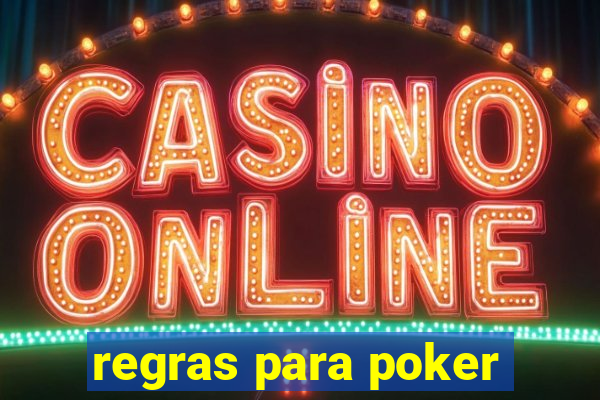 regras para poker