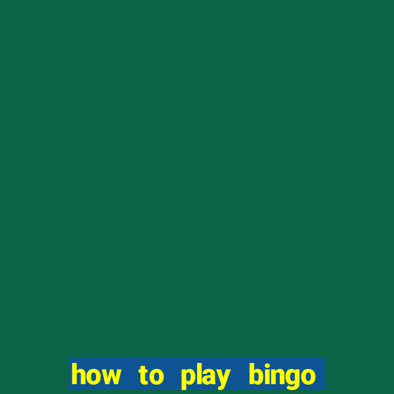 how to play bingo for money