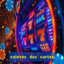 valores das cartas no 21