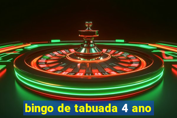 bingo de tabuada 4 ano