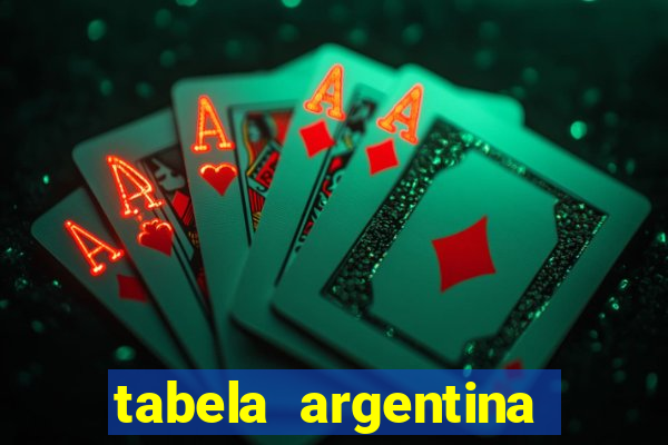 tabela argentina torneo betano