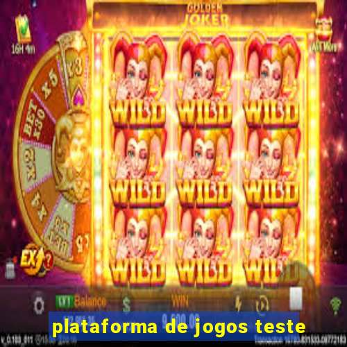 plataforma de jogos teste