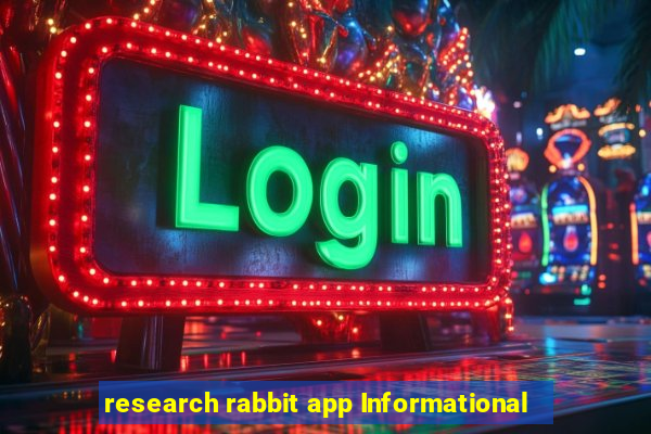 research rabbit app Informational