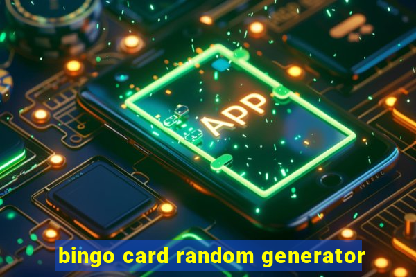 bingo card random generator