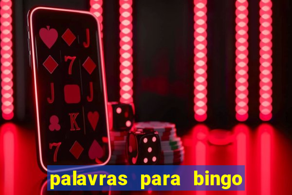 palavras para bingo cha de bebe