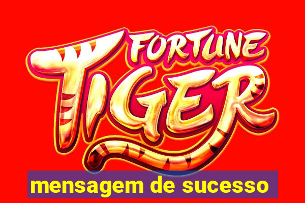 mensagem de sucesso