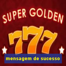 mensagem de sucesso