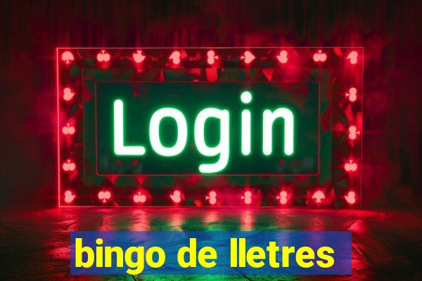 bingo de lletres