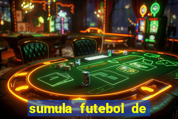 sumula futebol de campo word