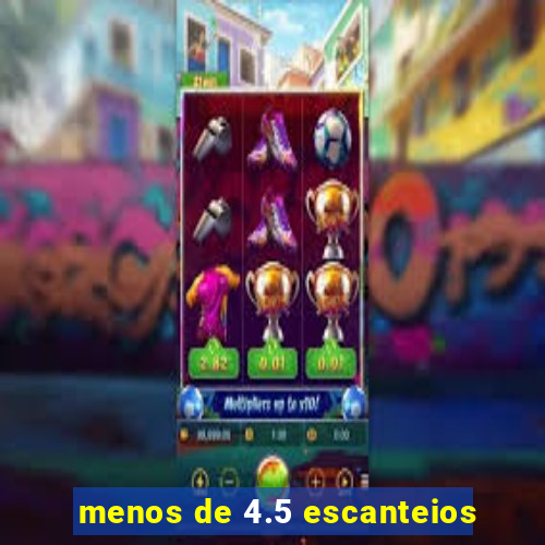 menos de 4.5 escanteios