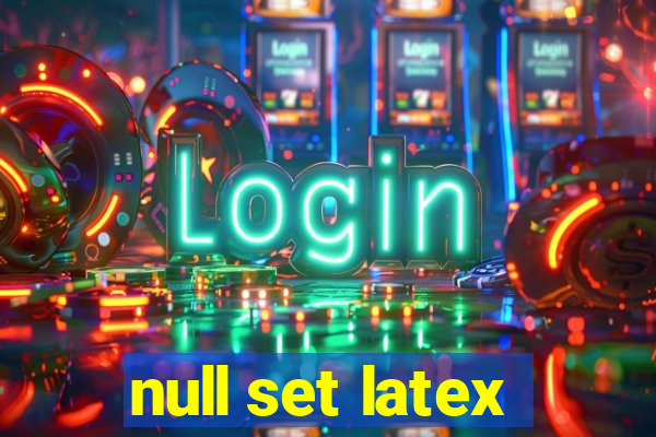 null set latex